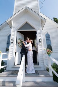 Bride and Groom Spray Beach Chapel