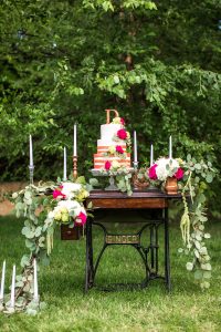 NJ Lakefront wedding cake table