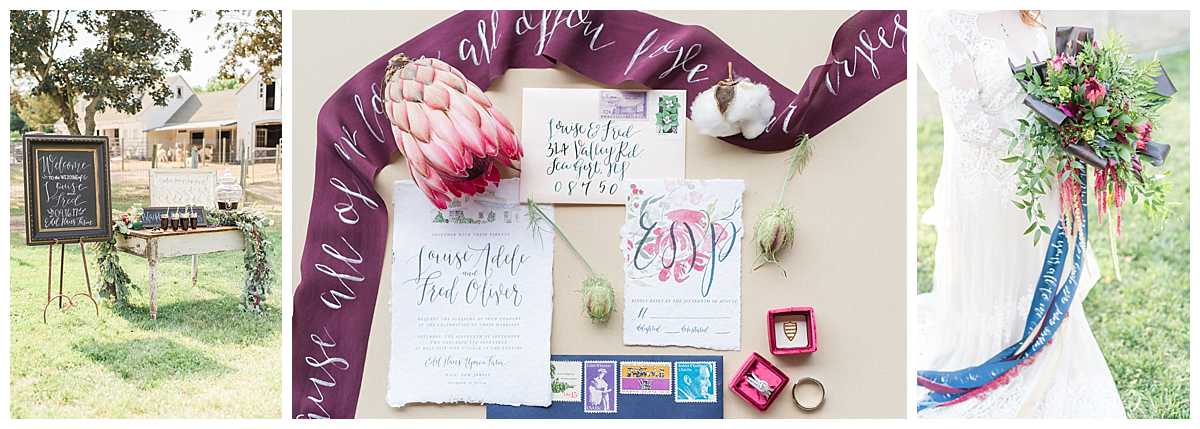 rustic wedding inspiration invitation and details