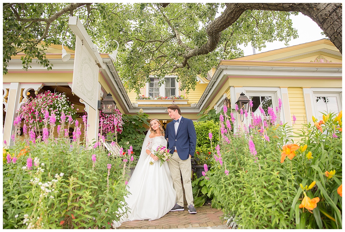 wedding-couple-in-front-of-the-gables-on-lbi
